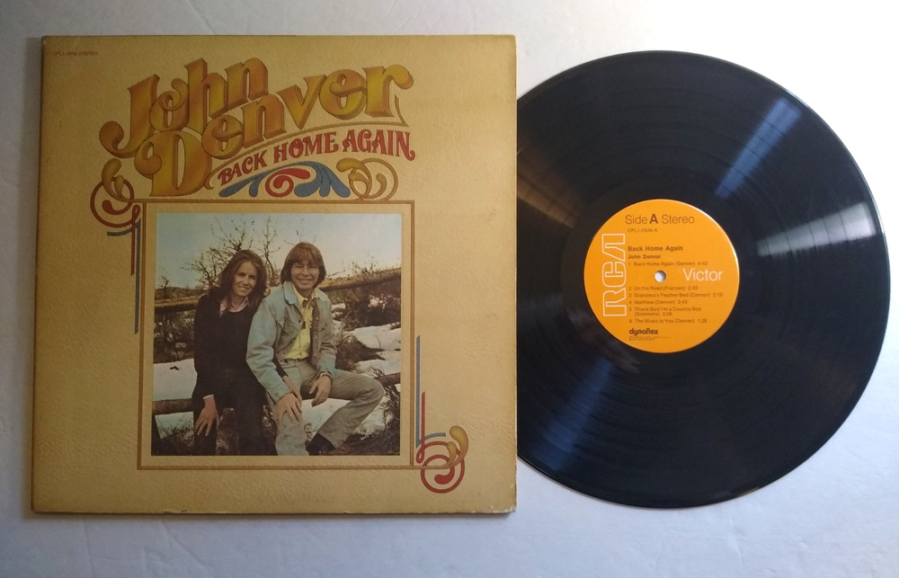 John Denver – Back Home Again LP Record 1974 RCA Victor Folk Country 33 RPM